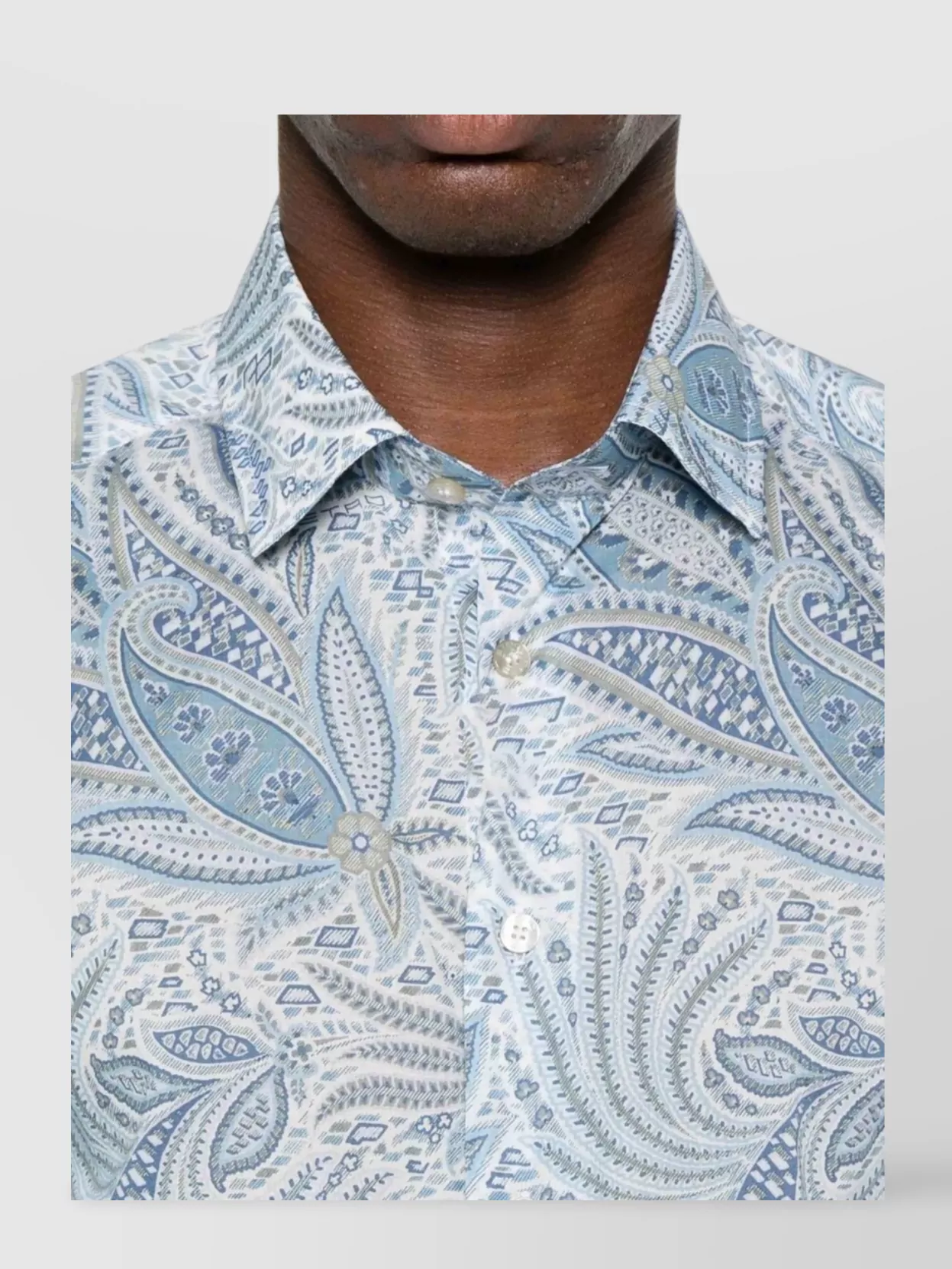 Etro Paisley Pattern Button-Down Collar Shirt