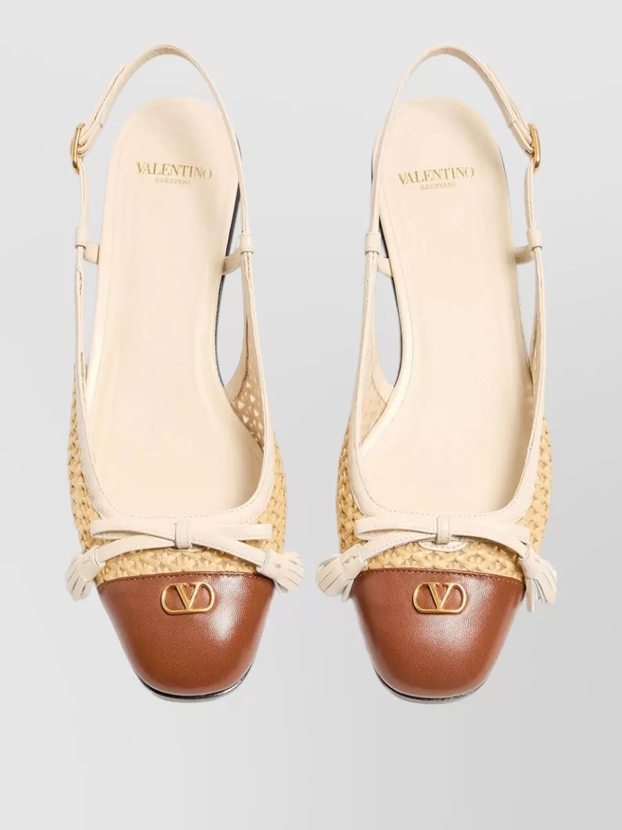 Valentino Garavani Leather Slingback Ballerinas