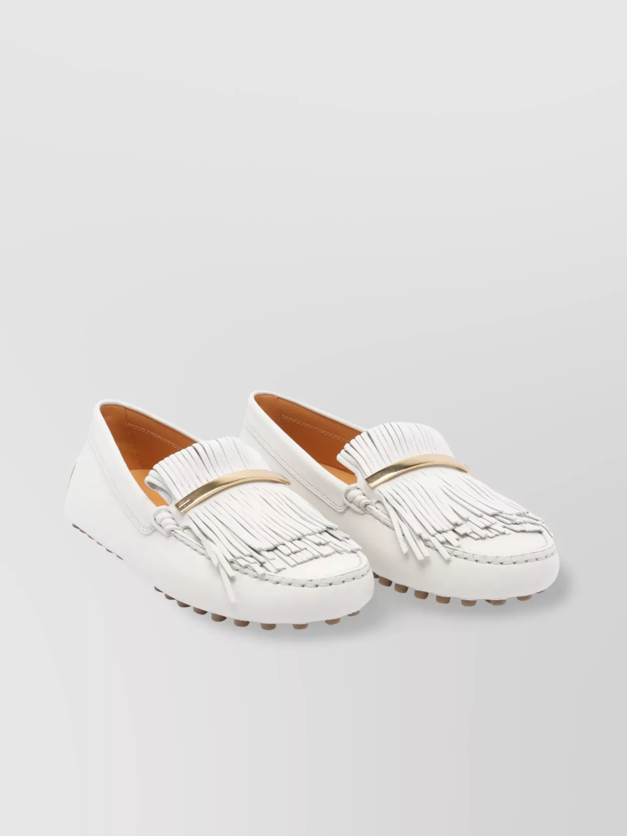 Tod's Loafers With Fringe Detail And Gold-tone Hardware