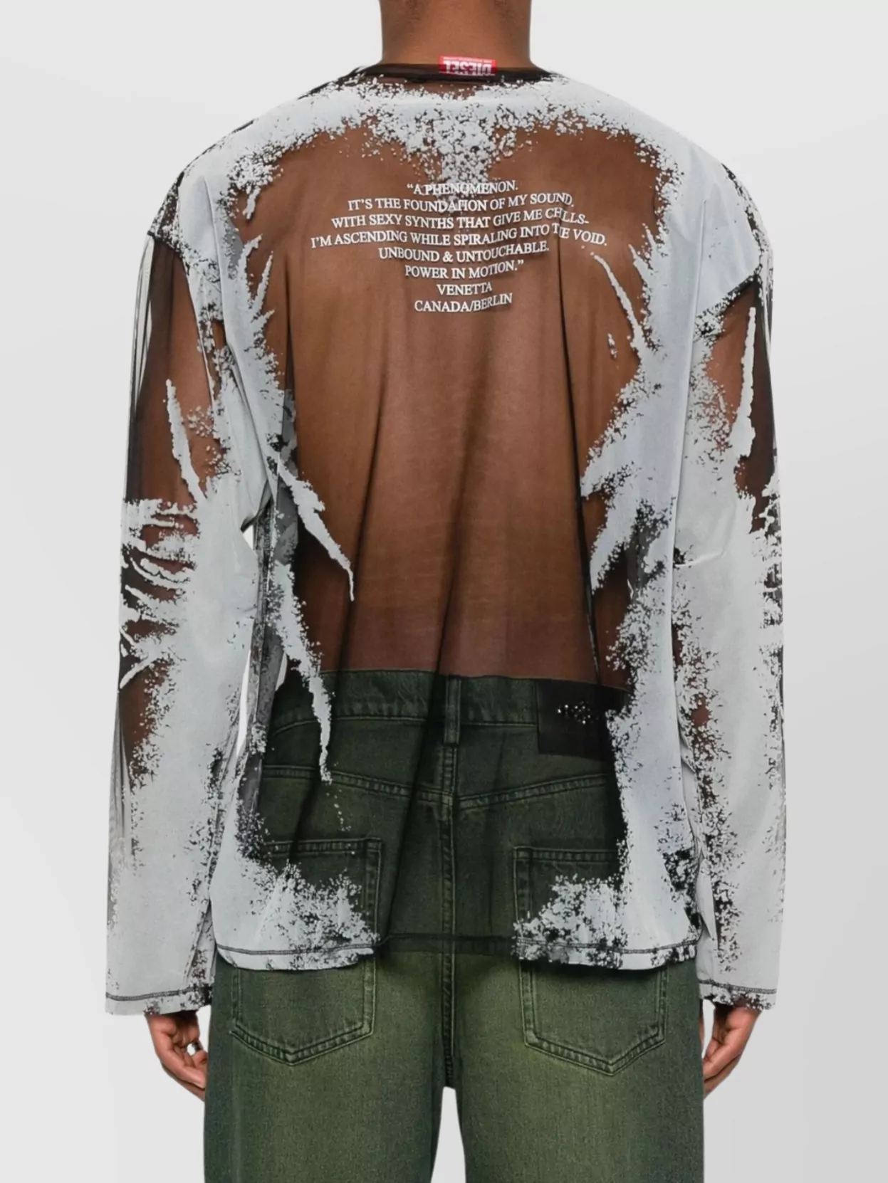 Diesel Graphic Long Sleeve T-Shirt Print