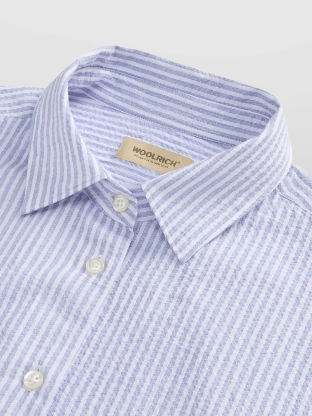 Woolrich Striped Cotton Shirt Chest Pocket