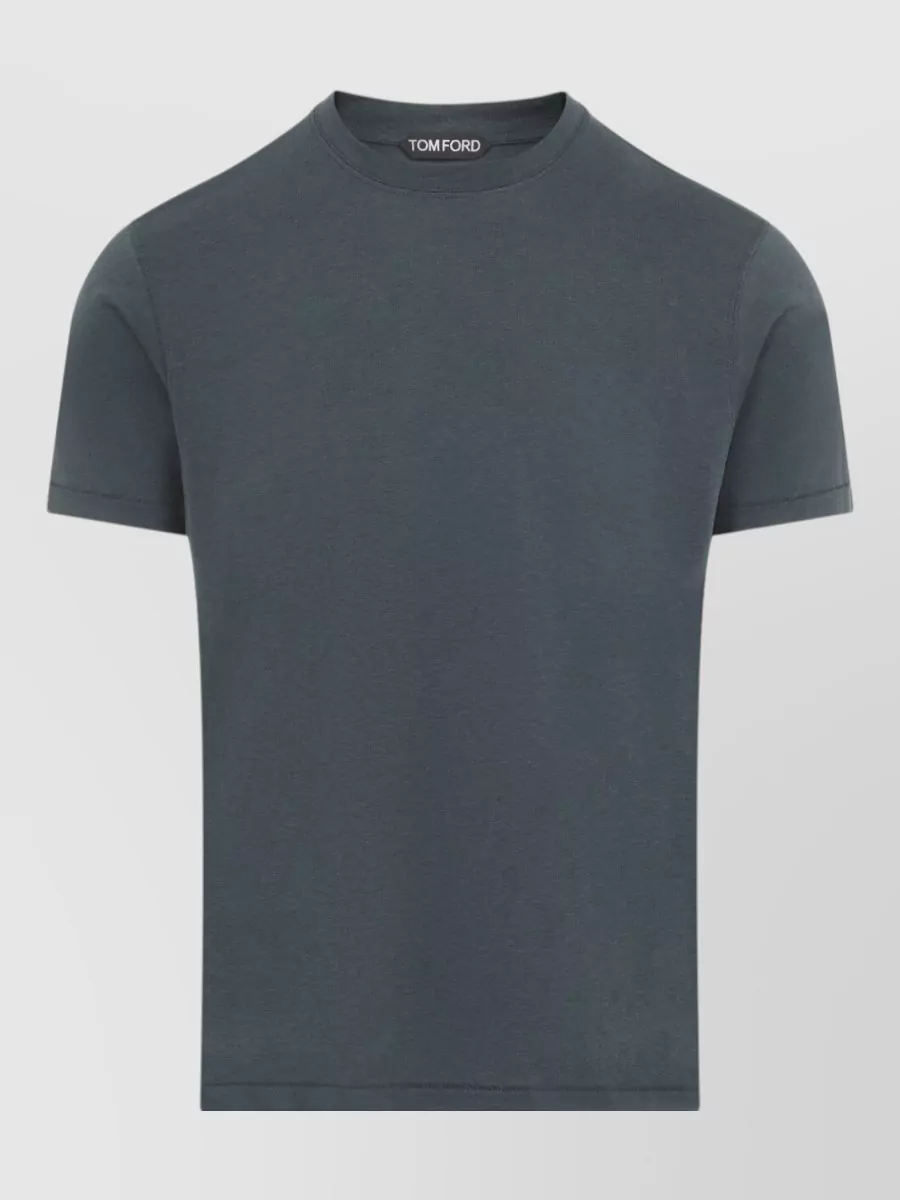 Tom Ford Lyocell Cotton Jersey Crew Neck Short Sleeve T-Shirt