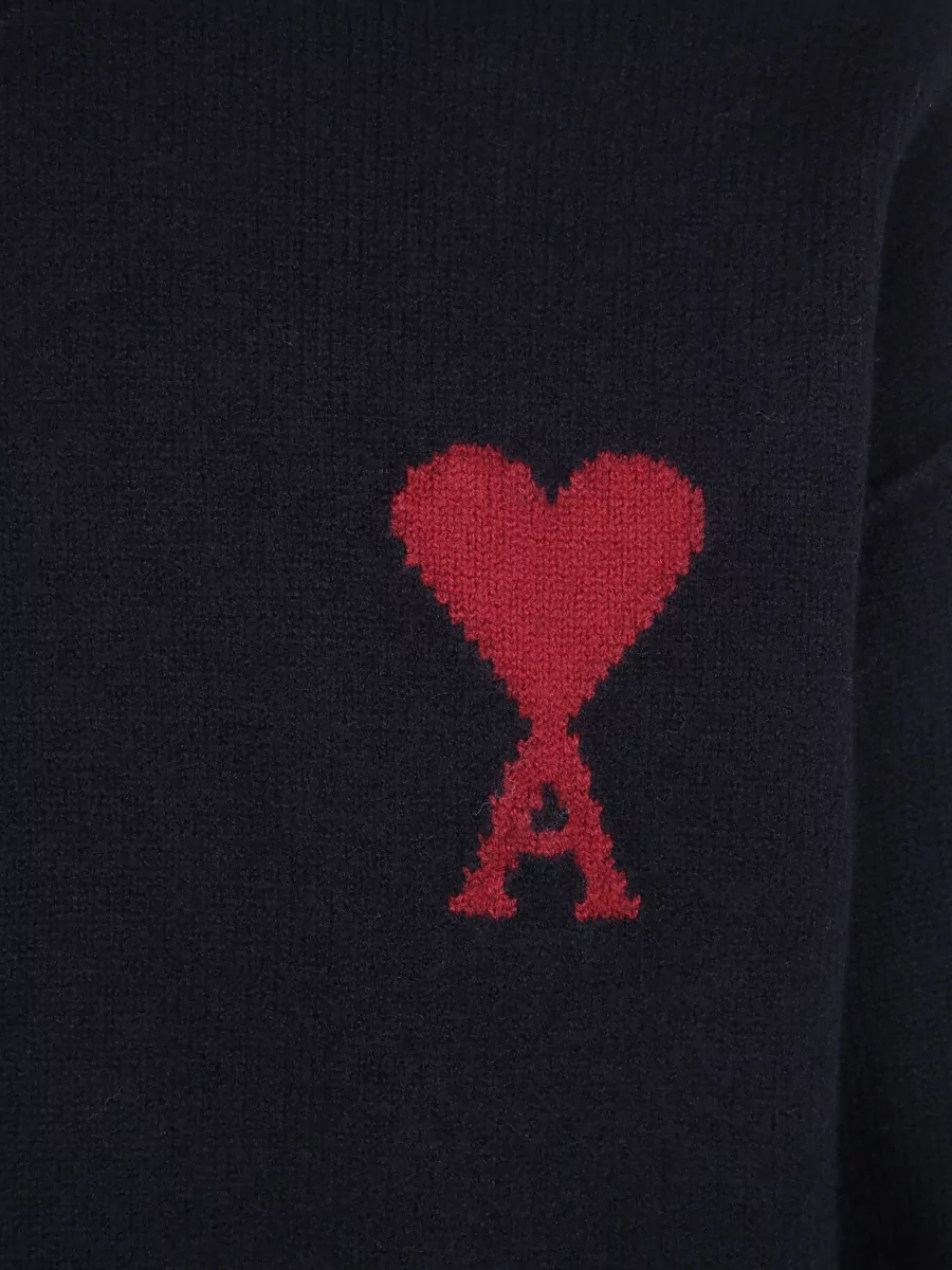 Ami Paris Wool funnel neck sweater