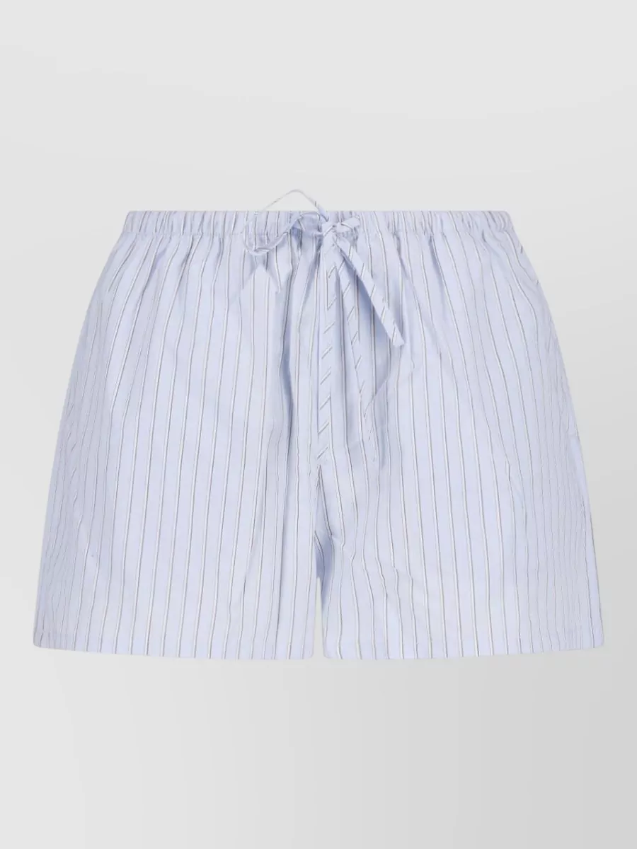 Dunst striped relaxed-fit cotton knee-length shorts