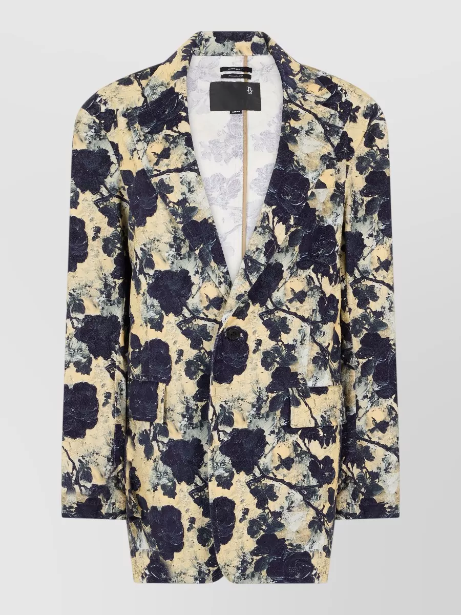 R13 Floral-print suit jacket