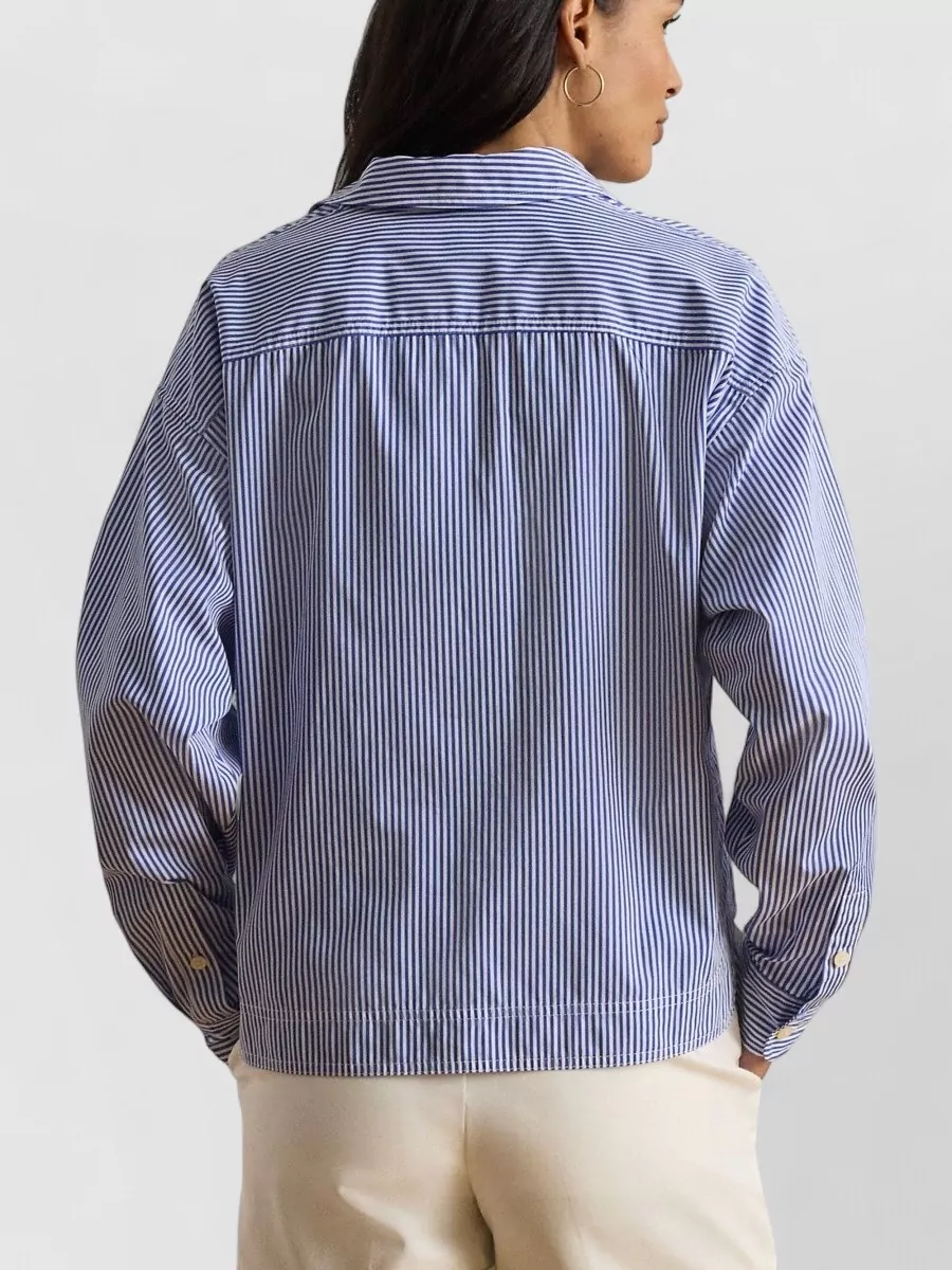 Lauren Ralph Lauren Striped Cropped Shirt