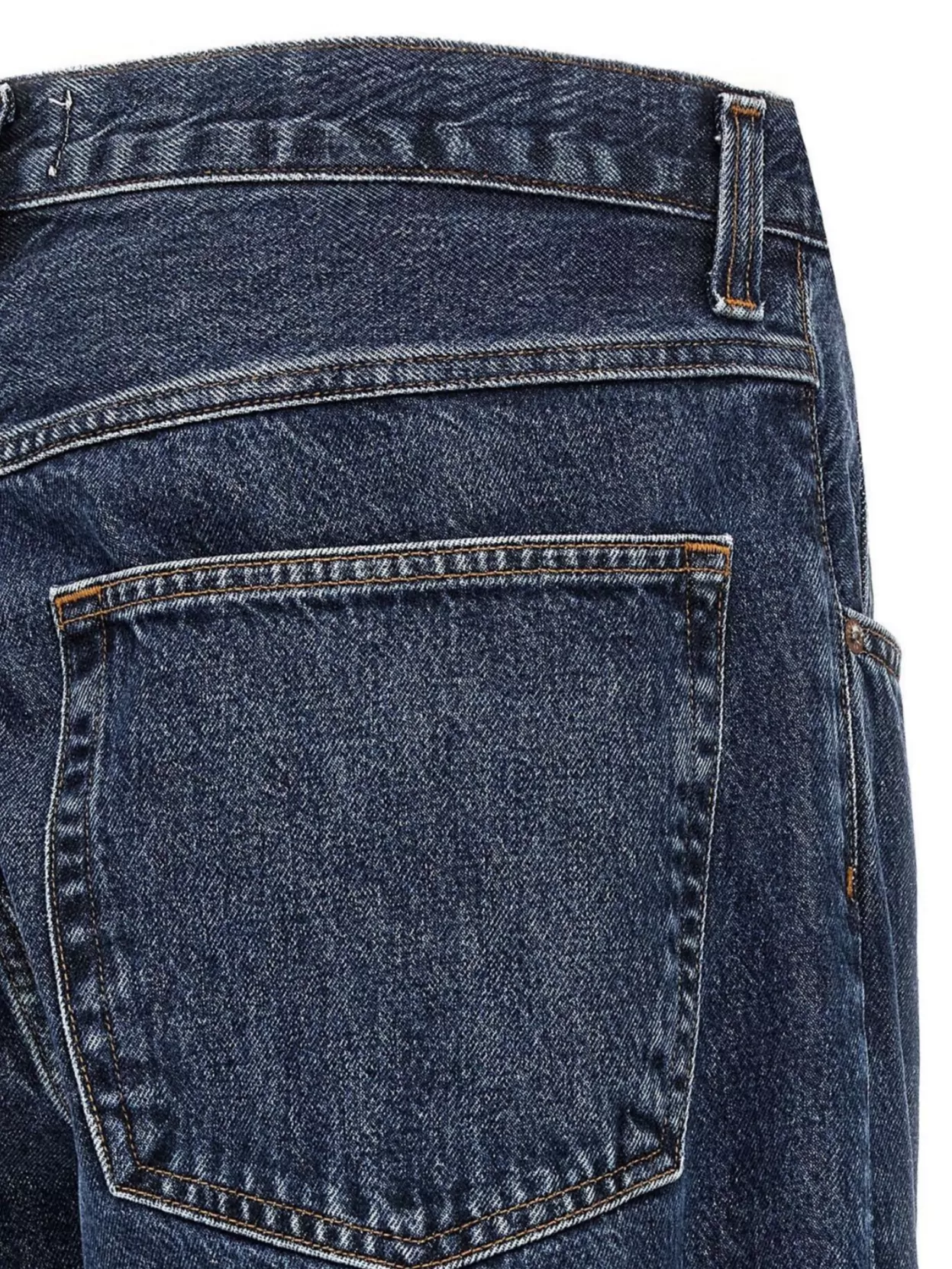 Agolde Stitched Belt Loops Five-Pocket Denim