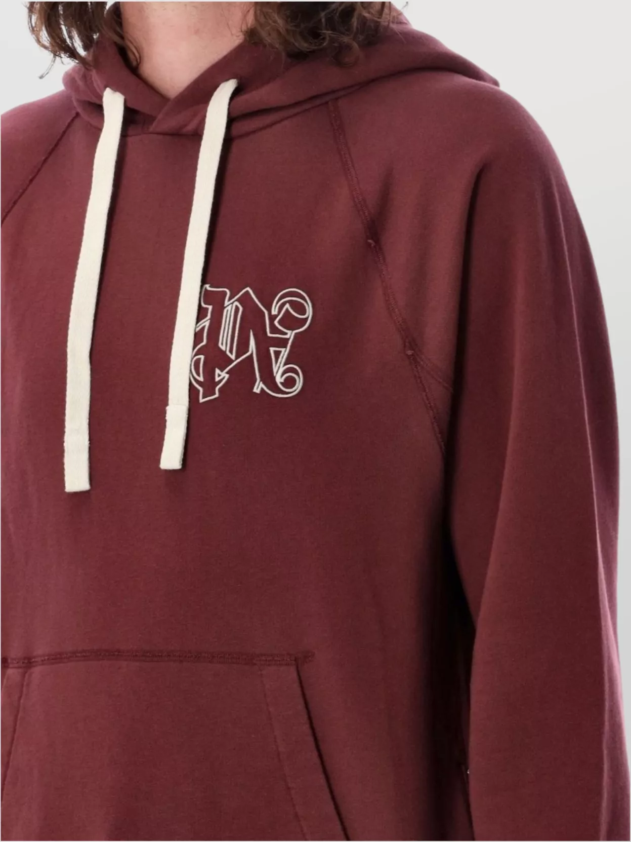 Palm Angels Monogram Hoodie Drawstring Hood