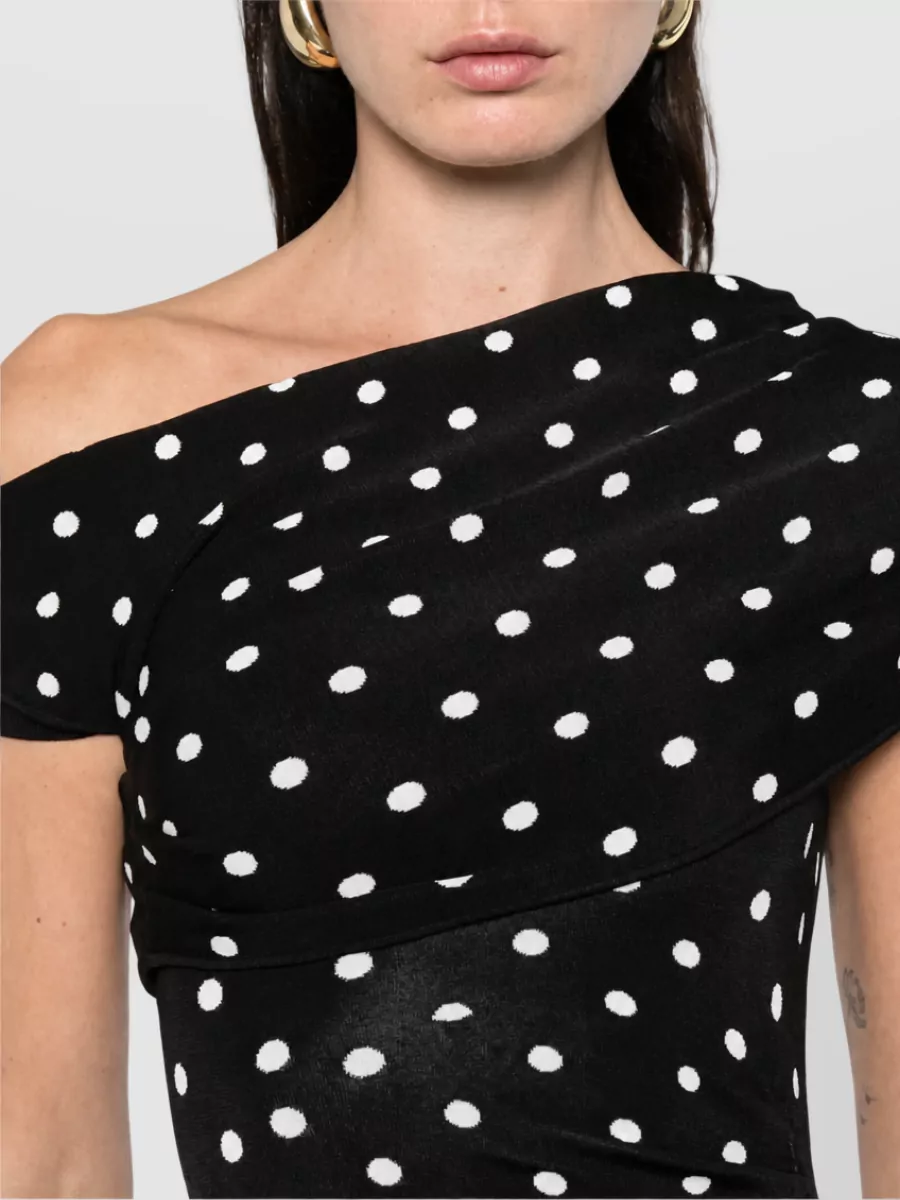 Self-Portrait Polka Dot Knit Mini Dress