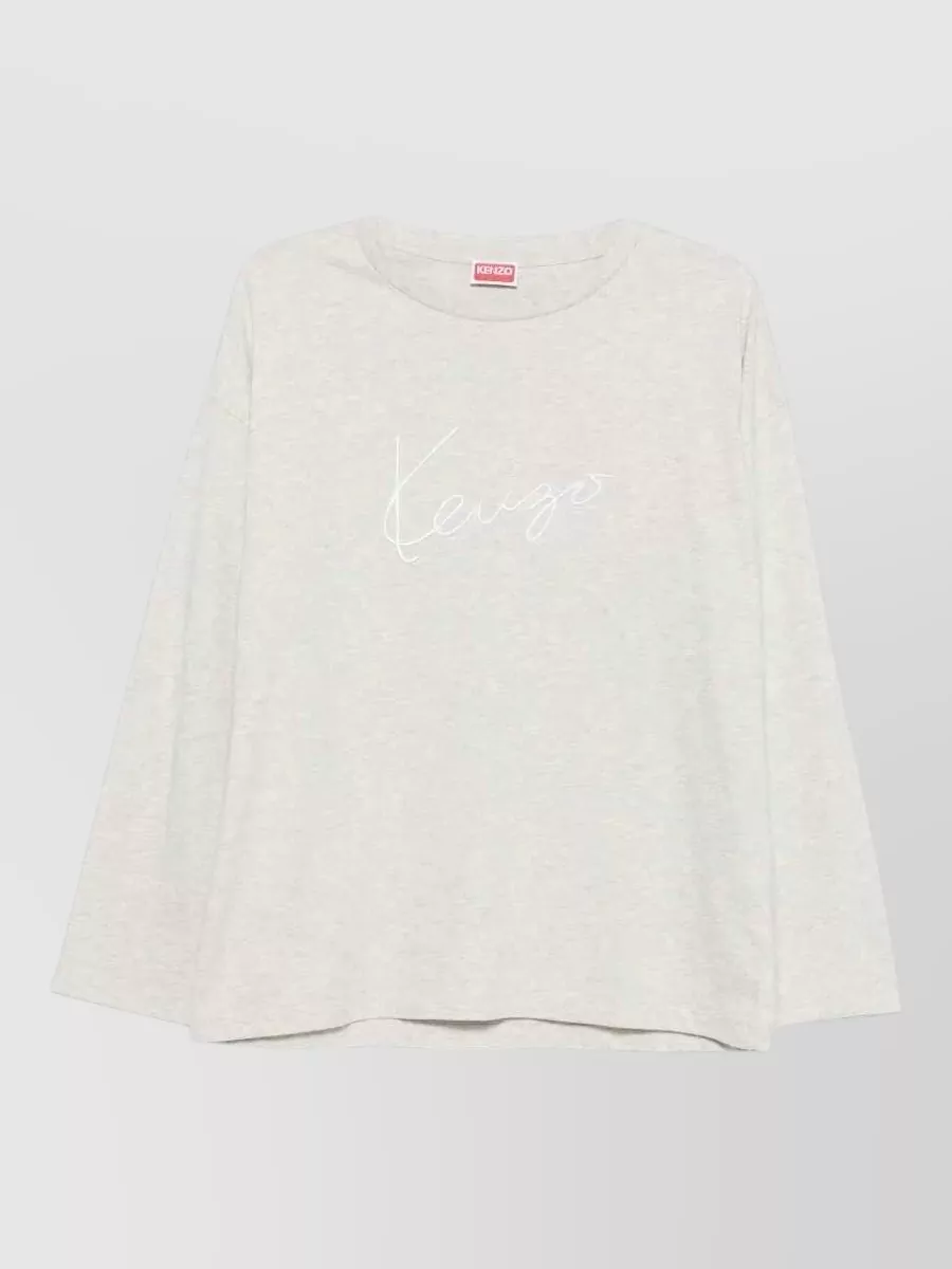 Kenzo organic cotton jersey long-sleeve logo t-shirt