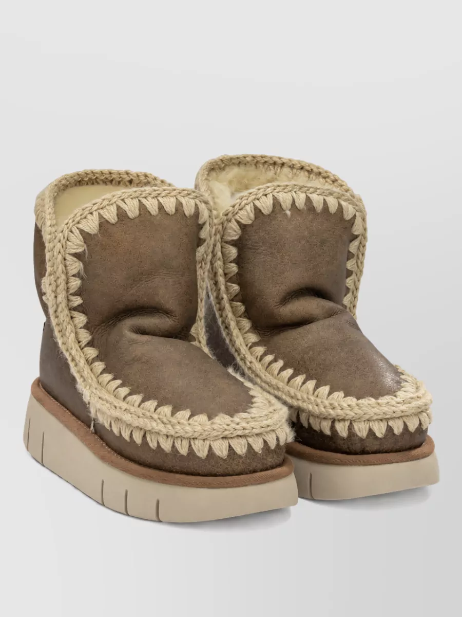 Mou leather slippers