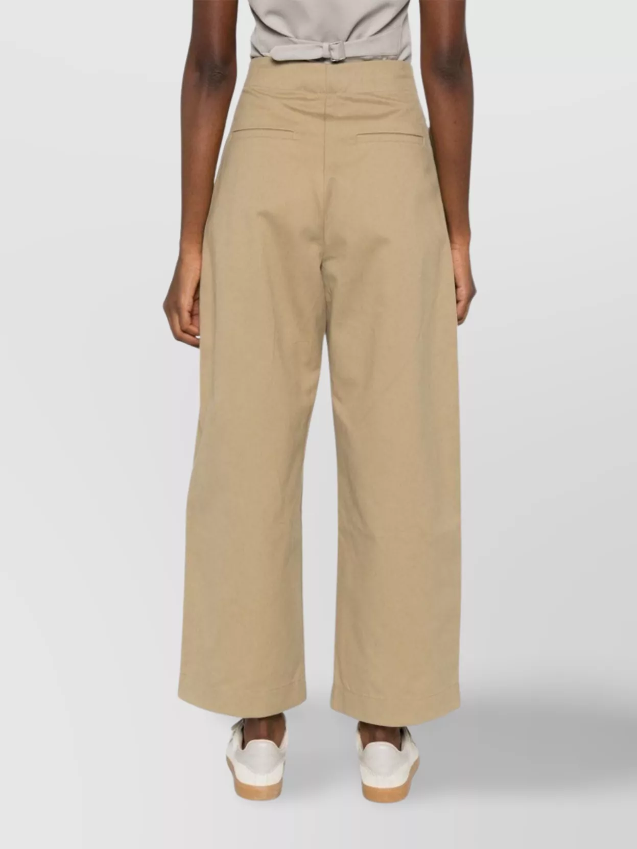 Studio Nicholson High-waist Cotton Twill Wide-leg Trousers In Multi