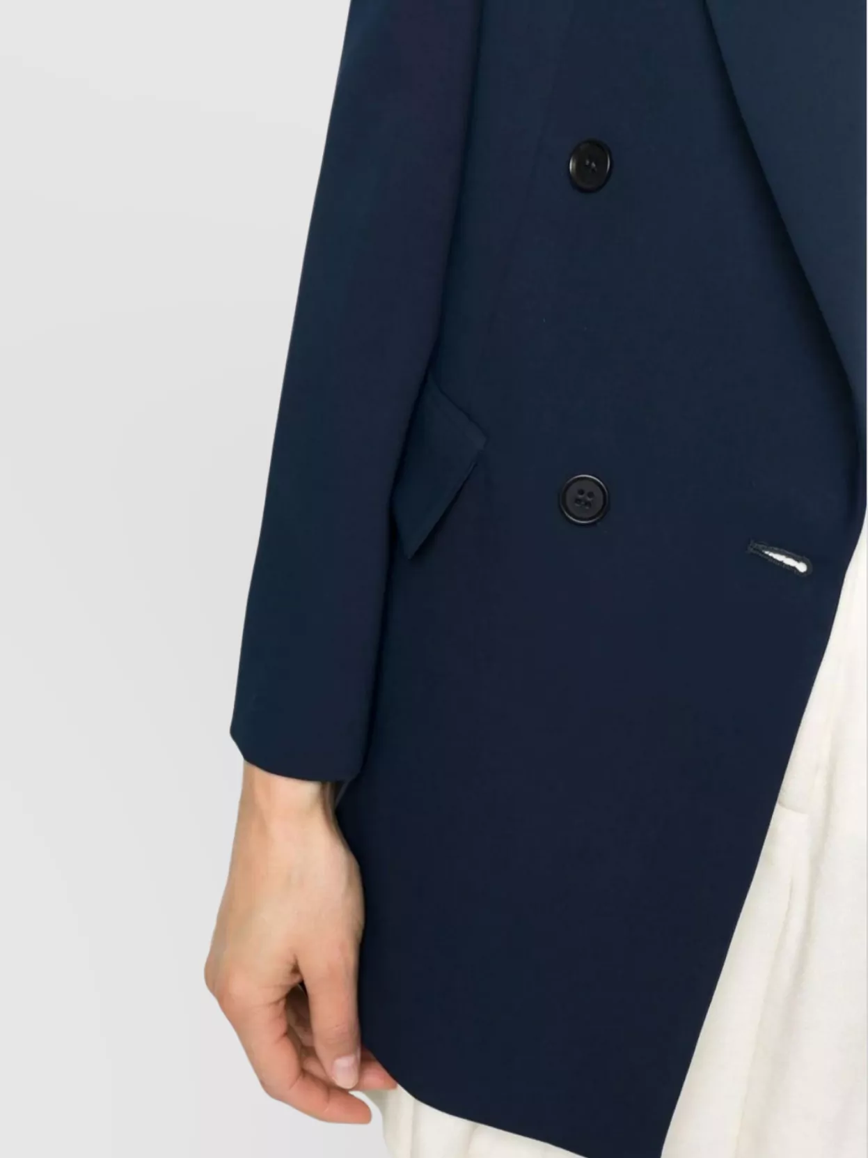 Parosh Double-Breasted Jacket Buttoned Cuffs