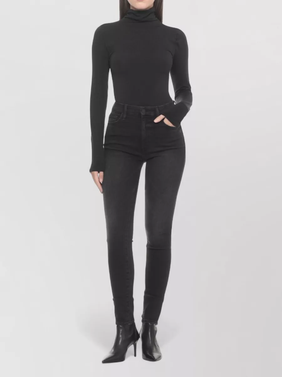 Mother High Waist Skinny Cotton Denim Trousers