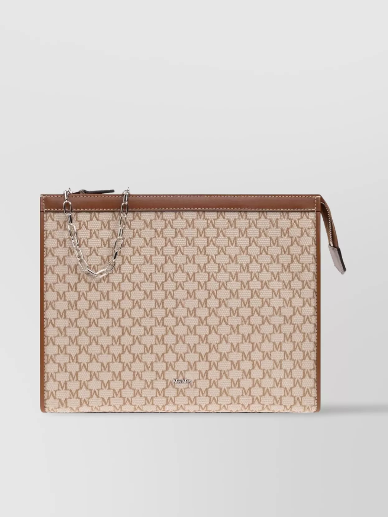 Max Mara Hand Chain Strap Contrast Trim Clutch Bag