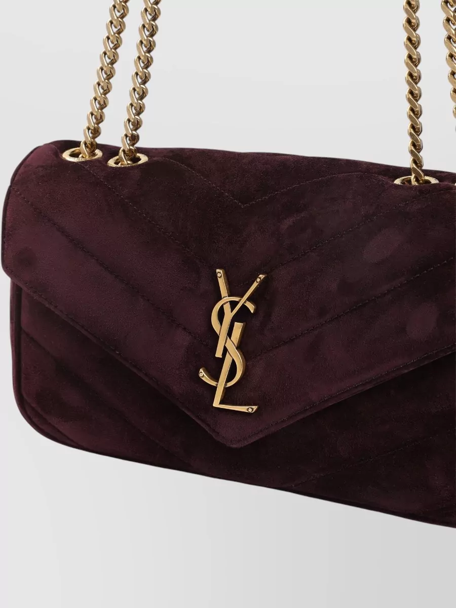 Saint Laurent Lou Lou Small Suede Shoulder Bag