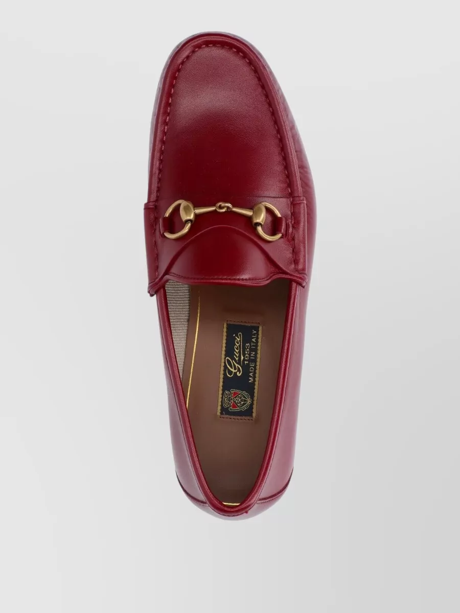 Gucci Loafers Gold Tone Hardware Leather Sole