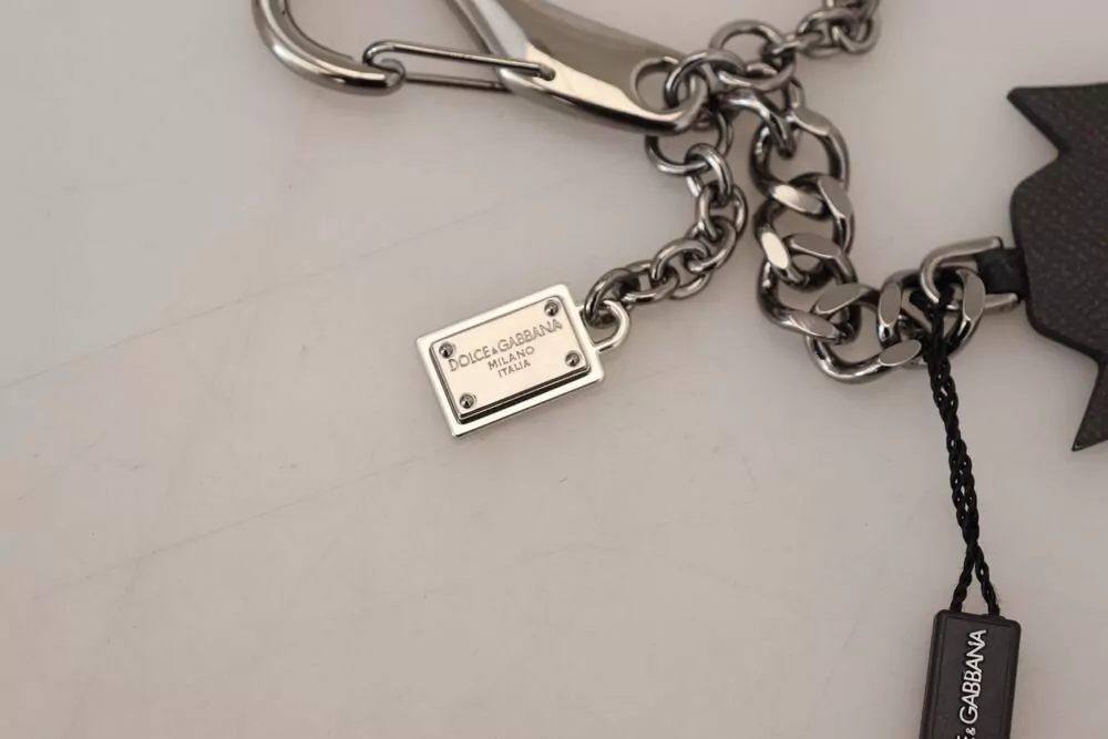 Dolce&Gabbana Leather Logo Keychain