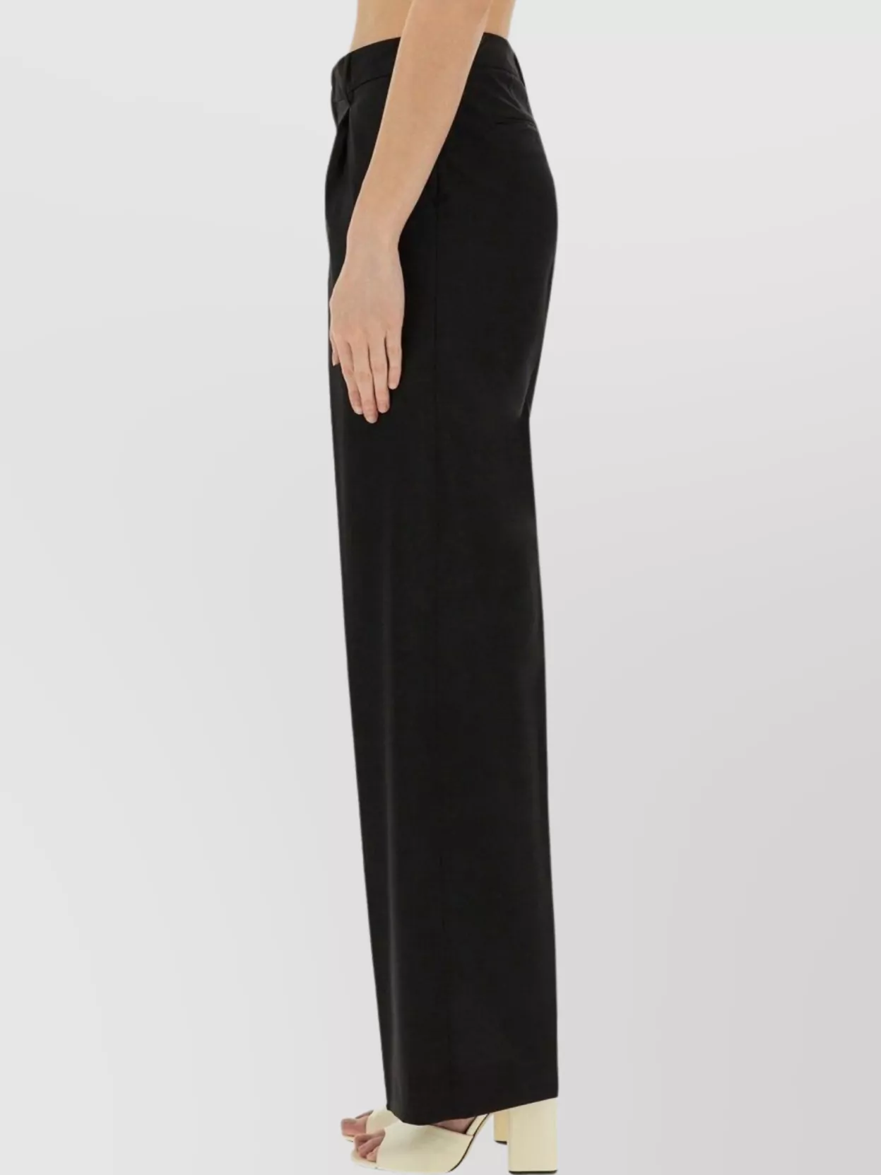 PT TORINO "LOLA" WIDE-LEG TROUSERS WITH POCKETS AND BELT LOOPS