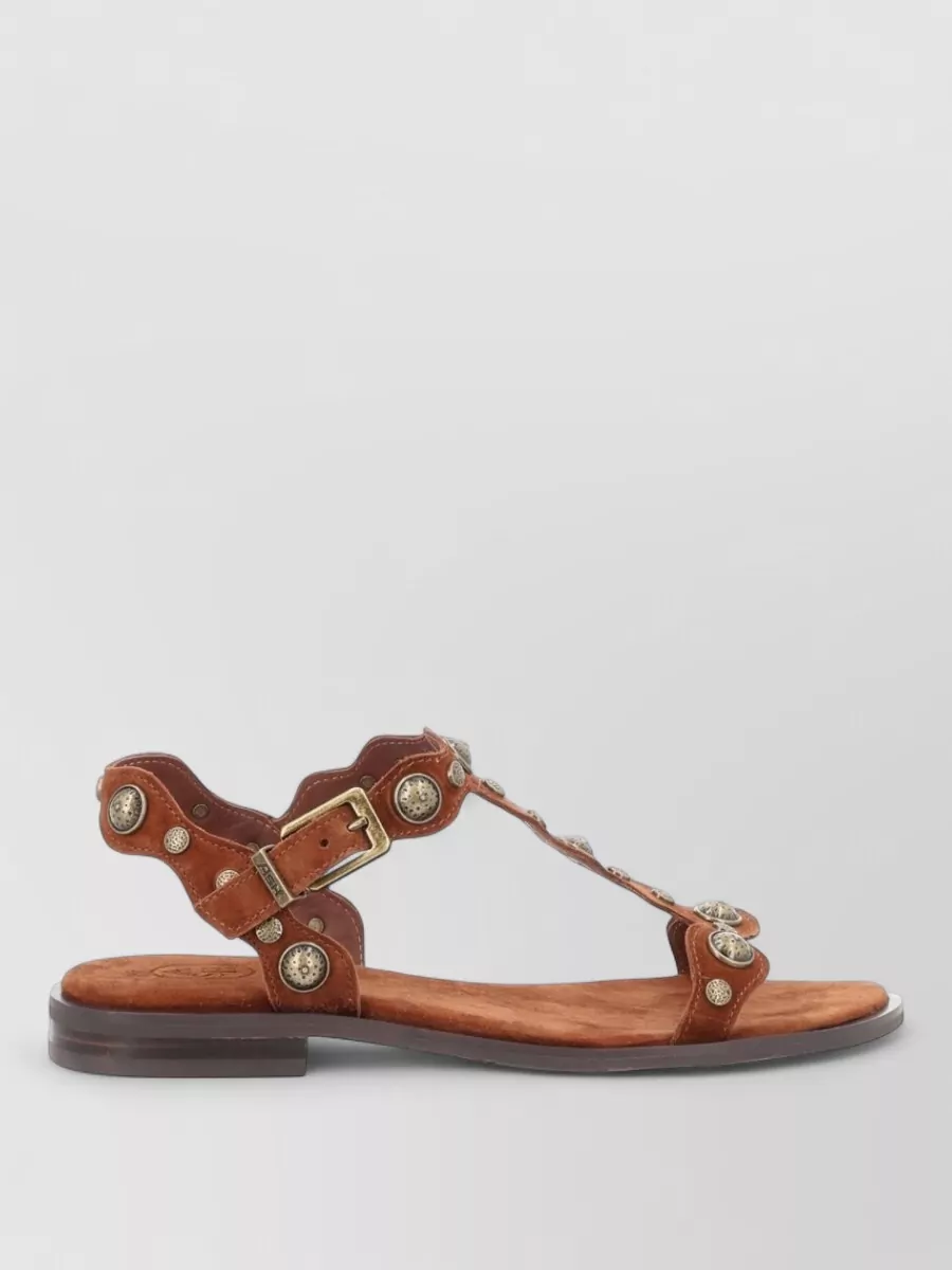 Ash leather sandals