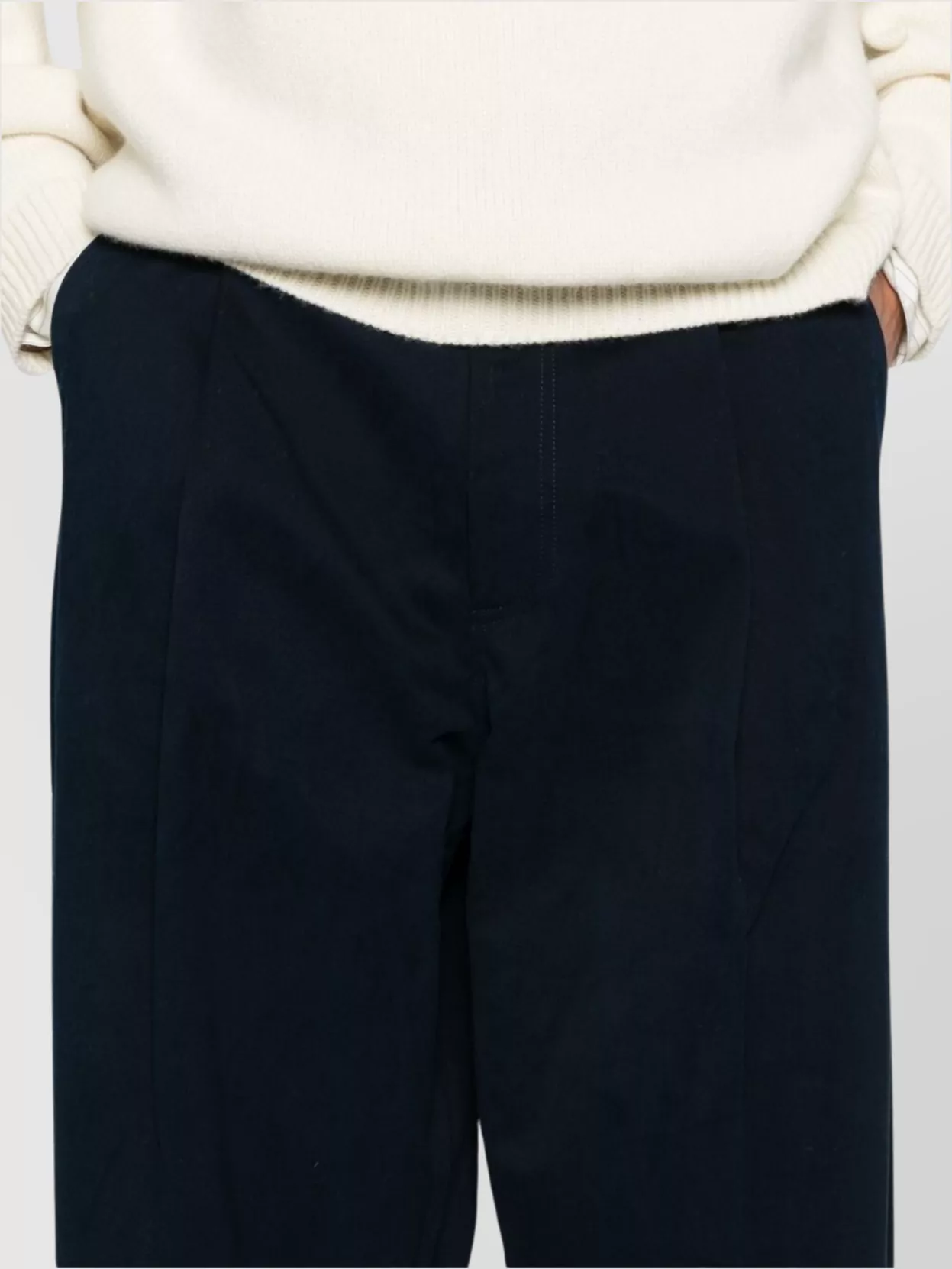 Studio Nicholson High-Waisted Wide Leg Cotton Twill Trousers