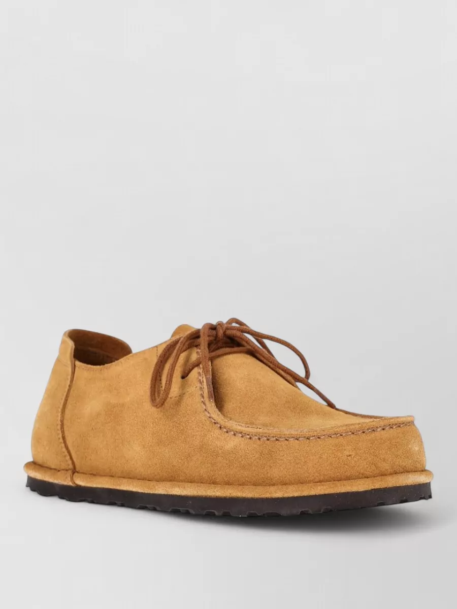Birkenstock suede leather lace-up loafers