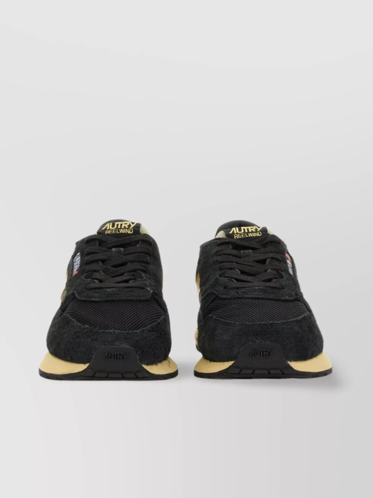 Autry Sneakers With Suede Panels And Contrast Heel