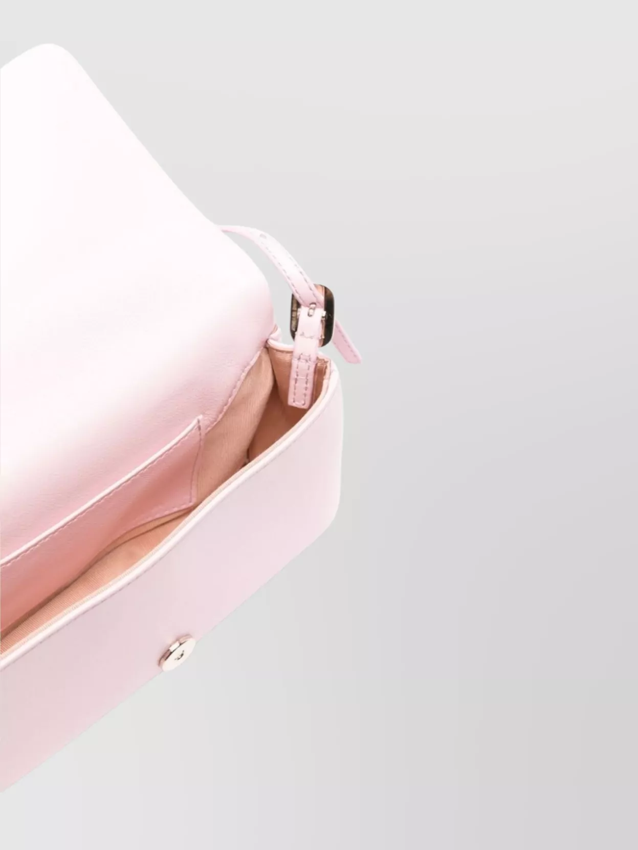 Roger Vivier Gathered Front Buckle Leather Mini Bag