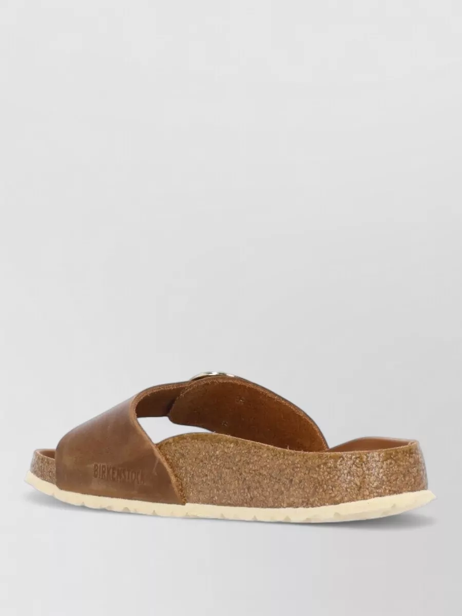 Birkenstock Flat Leather Sandals Narrow Fit Buckle