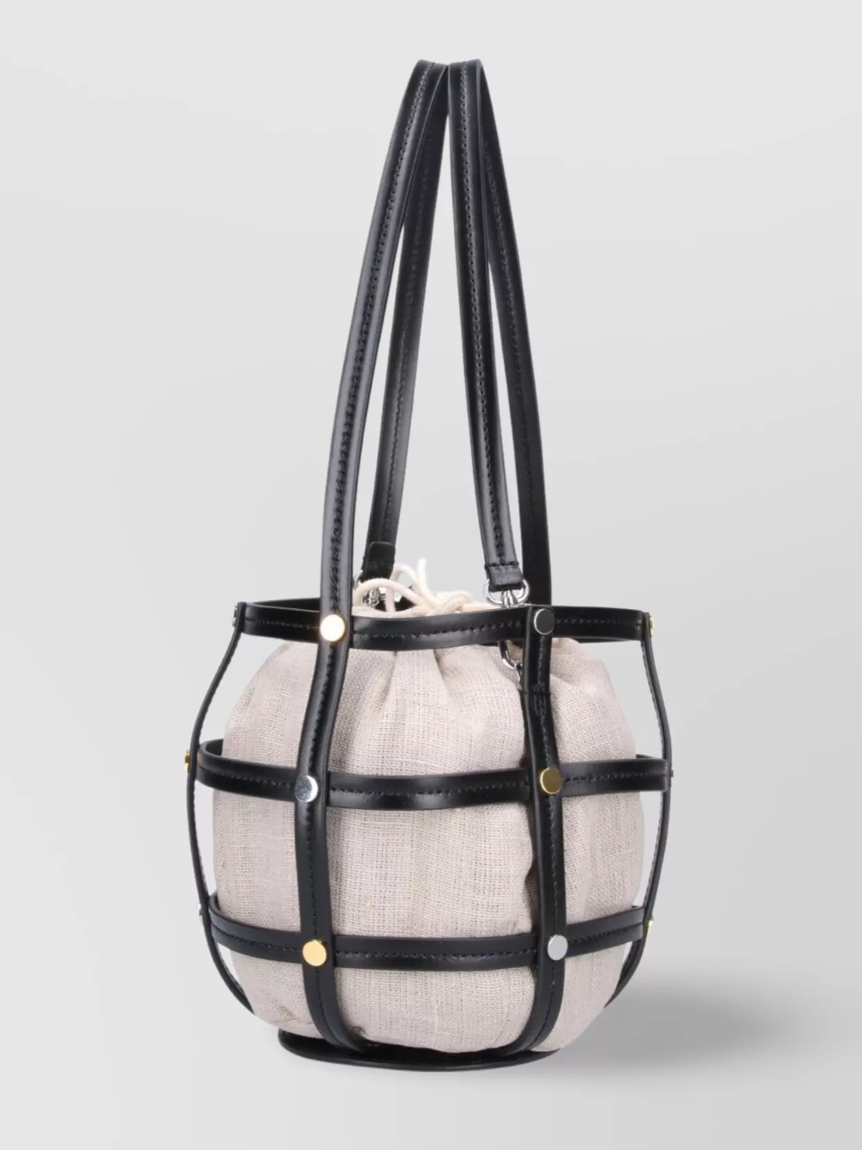 STAUD ROUND BASE SHOULDER BAG WITH DUAL HANDLES