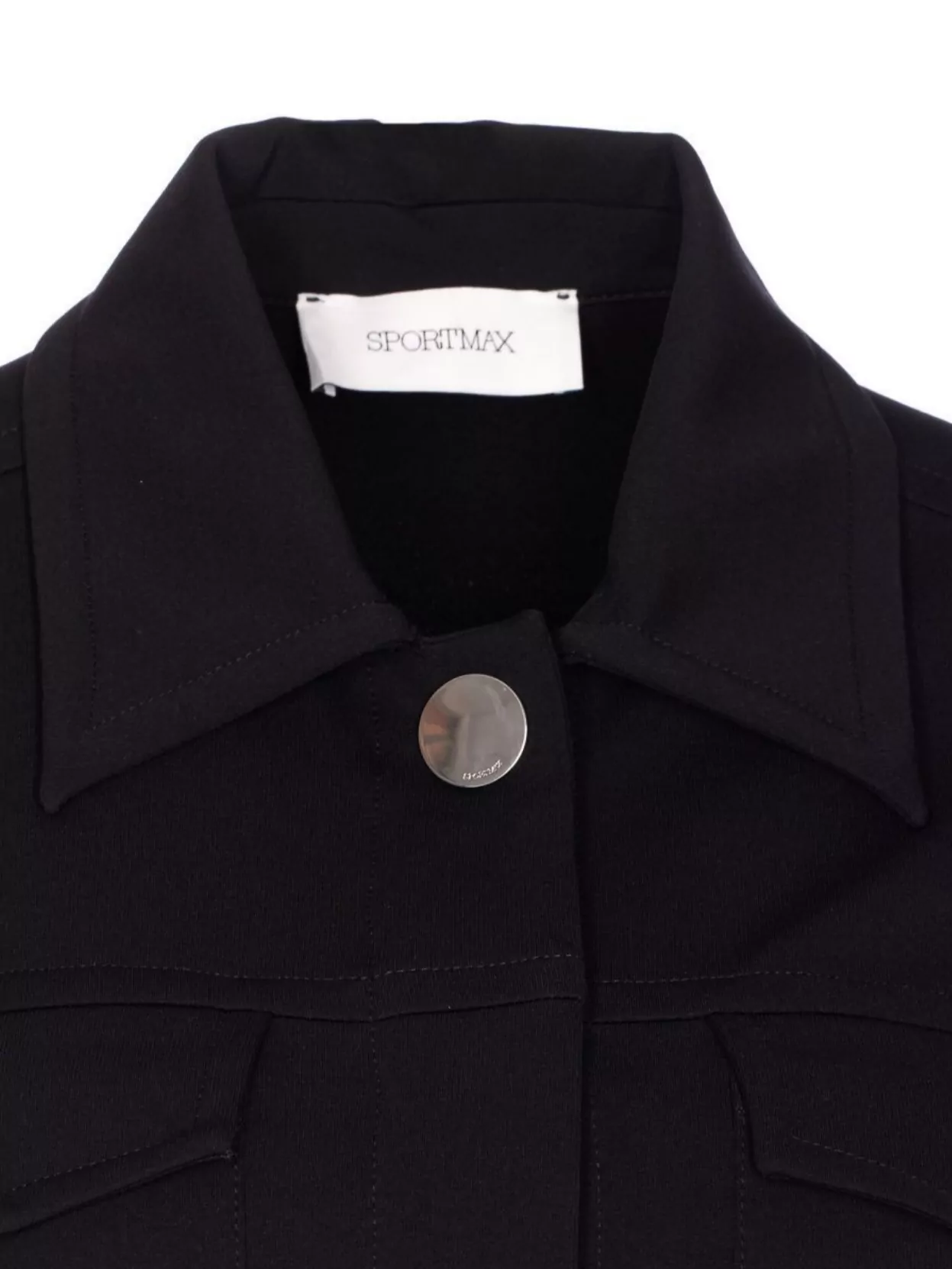 Sportmax Tailored Crepe Knitted Jacket With Flap Pockets In Blue