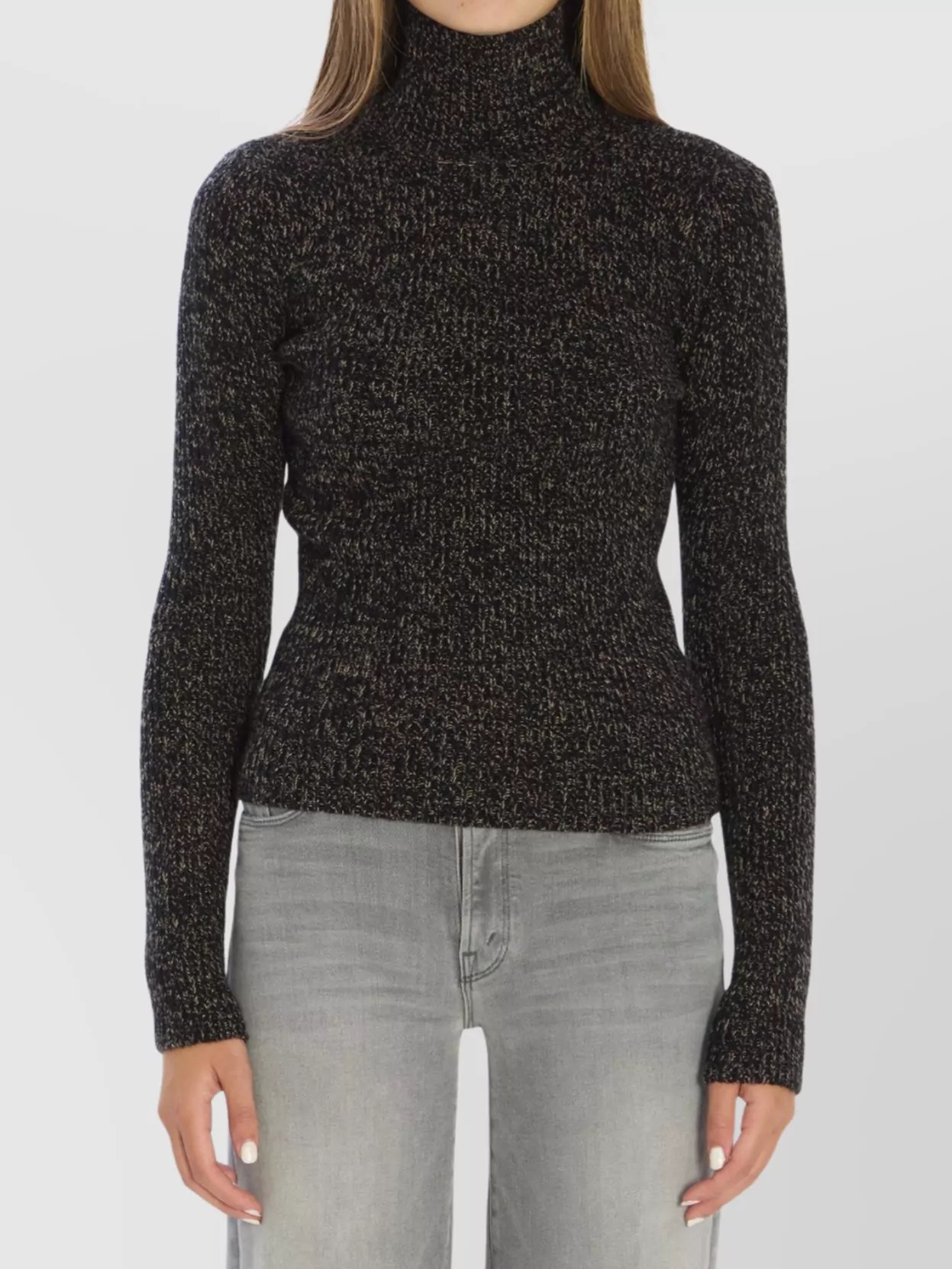 Max Mara Wool And Cashmere-blend Turtleneck Sweater In Black