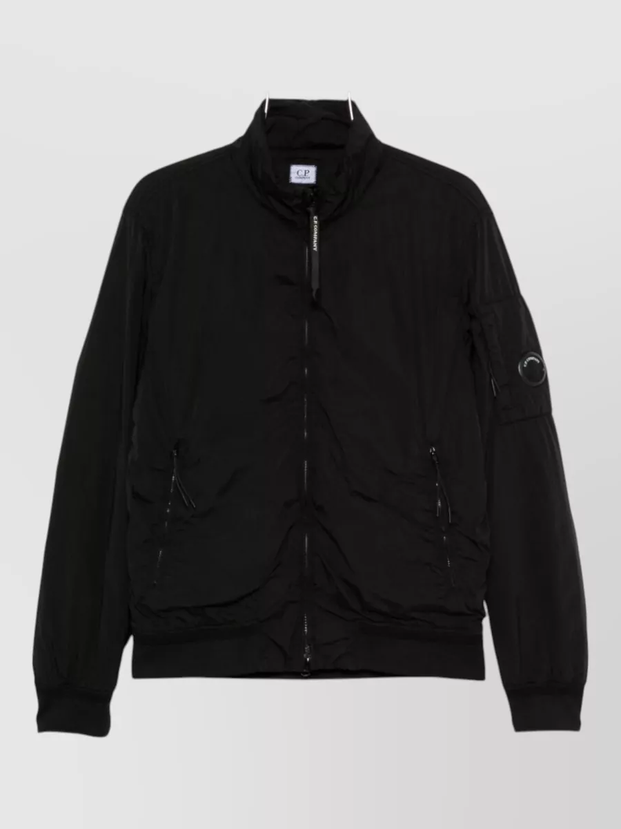 C.P. Company High neck nylon bomber jacket
