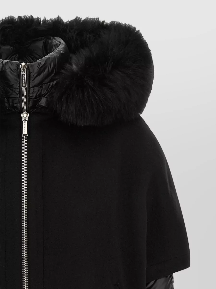 Moorer Cashmere Wool Hooded Quilted Down Coat