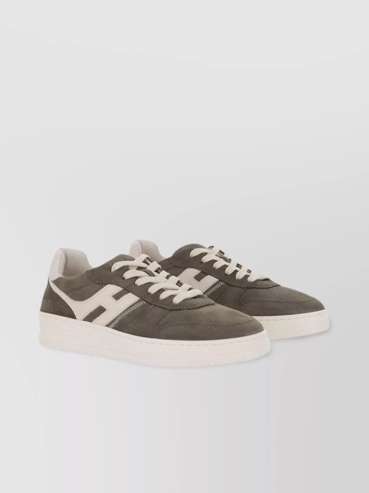 Hogan Lace-up Suede Sneakers With Memory Foam Insole