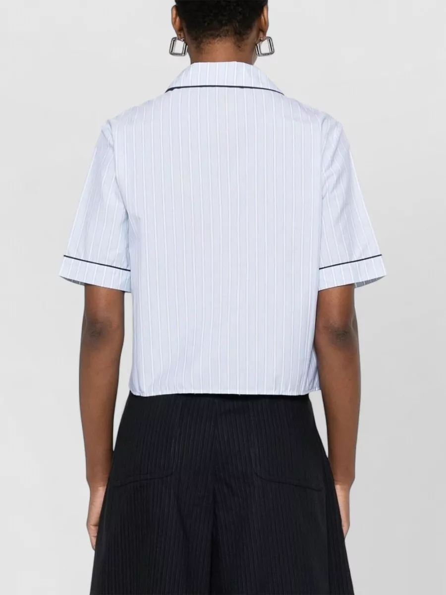 Prada Cotton Logo-Embroidered Loungewear Shirt