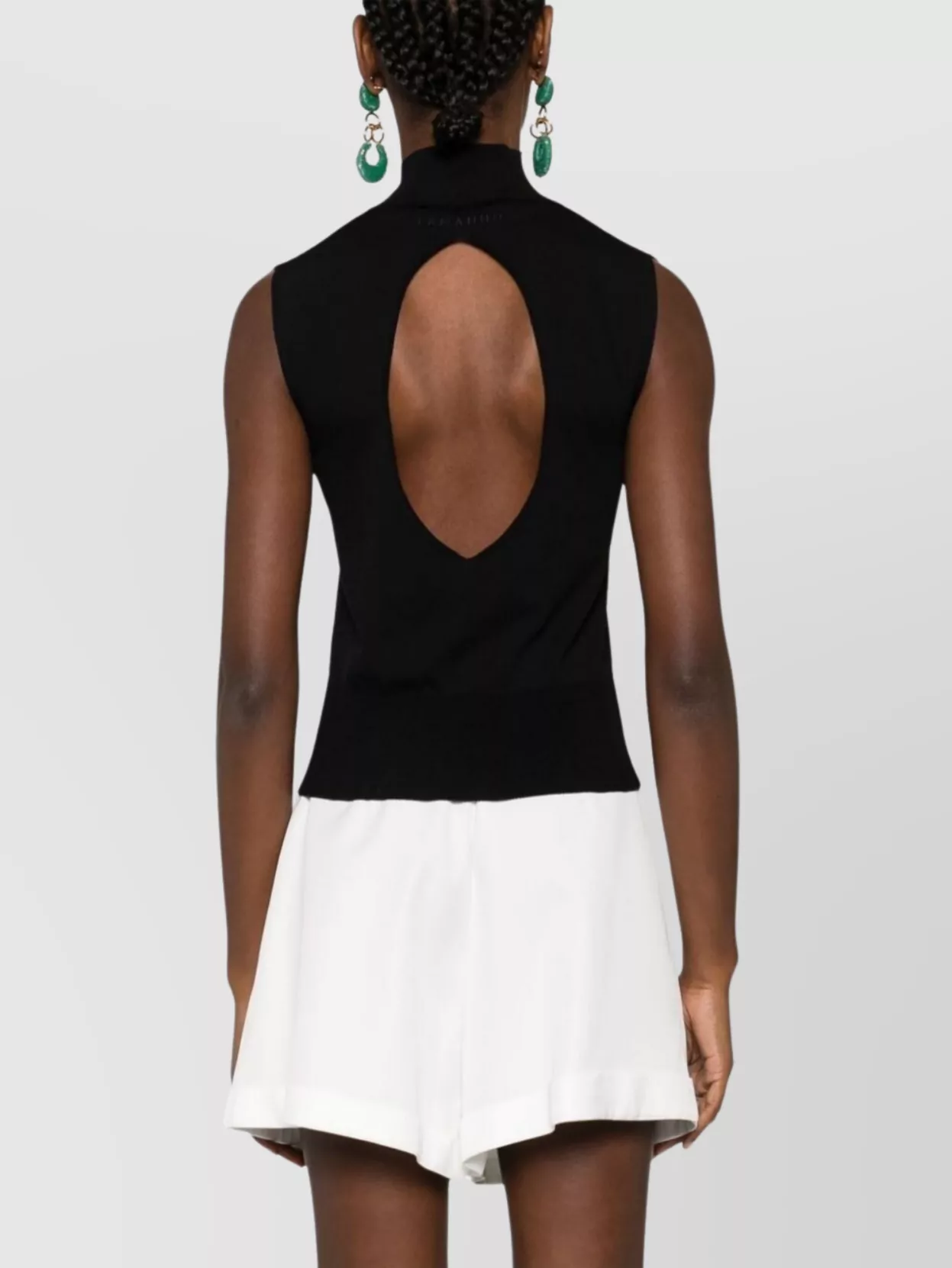 Ermanno Firenze Sleeveless Knitwear Top Mock Neck
