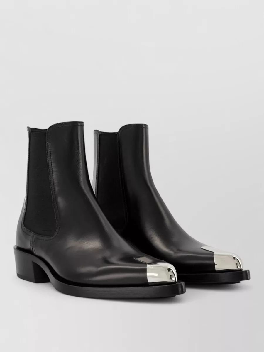 Alexander McQueen Leather punk ankle boots