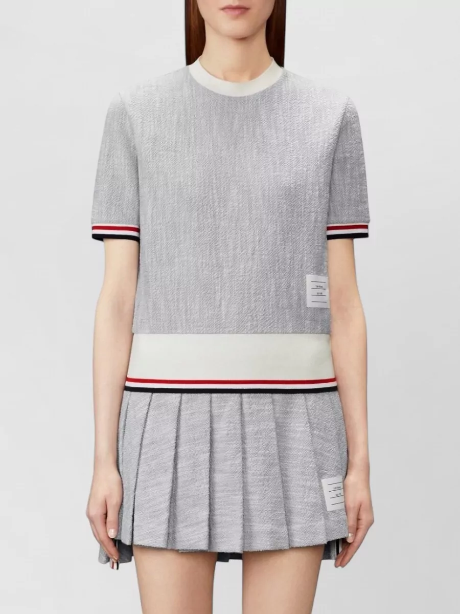 Thom Browne Ribbed Knit Short-Sleeve T-Shirt
