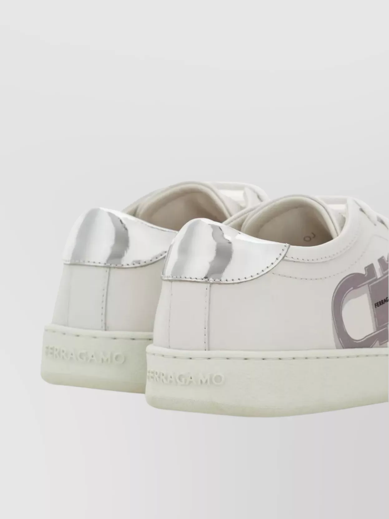Ferragamo Refined Leather Low-Top Sneakers