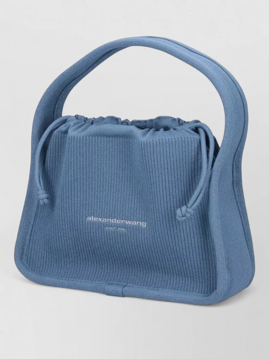 Alexander Wang Shoulder Bag Ribbed Texture Top Handle
