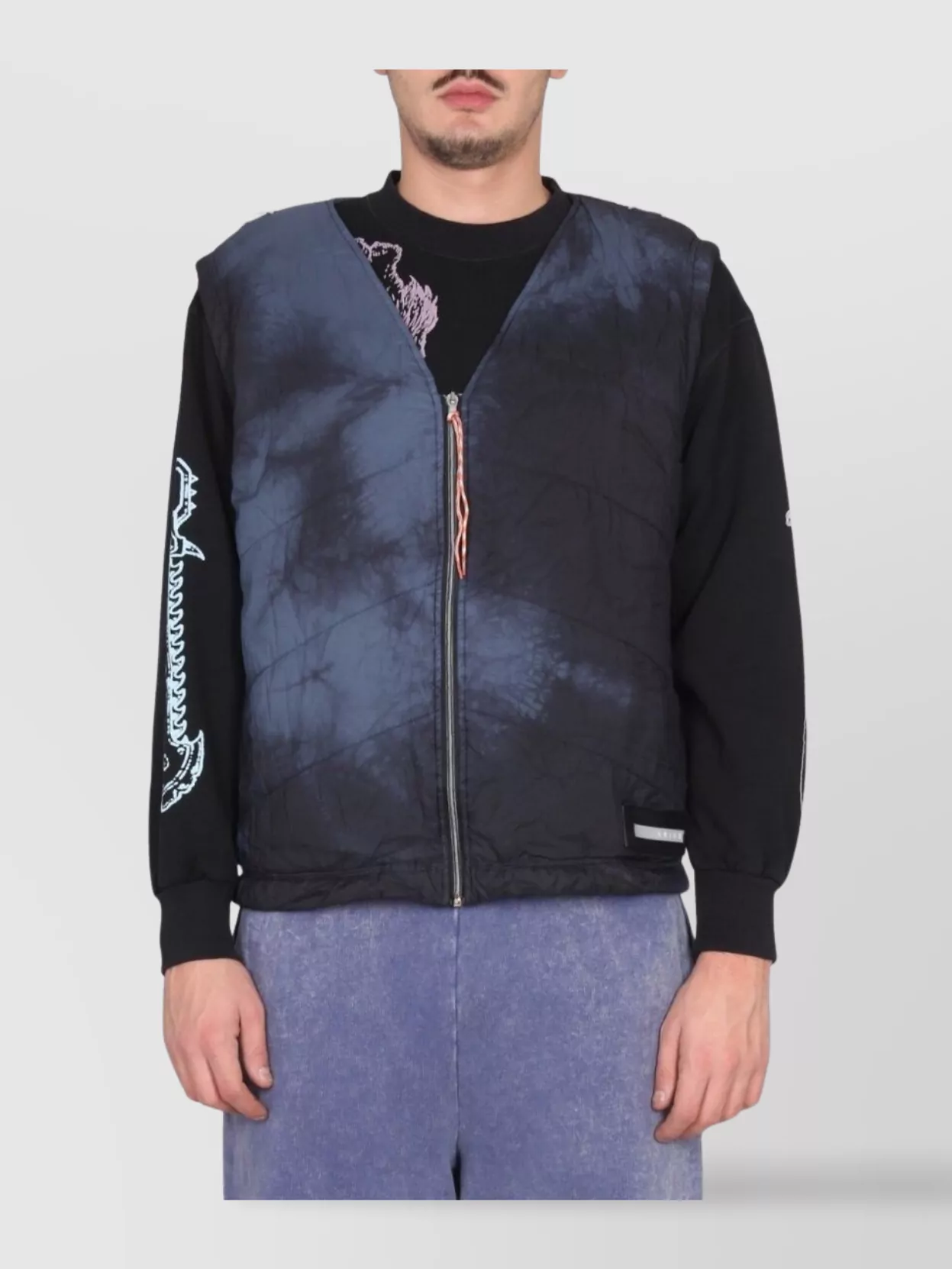 Aries Sleeveless Tie-Dye Vest V-Neck
