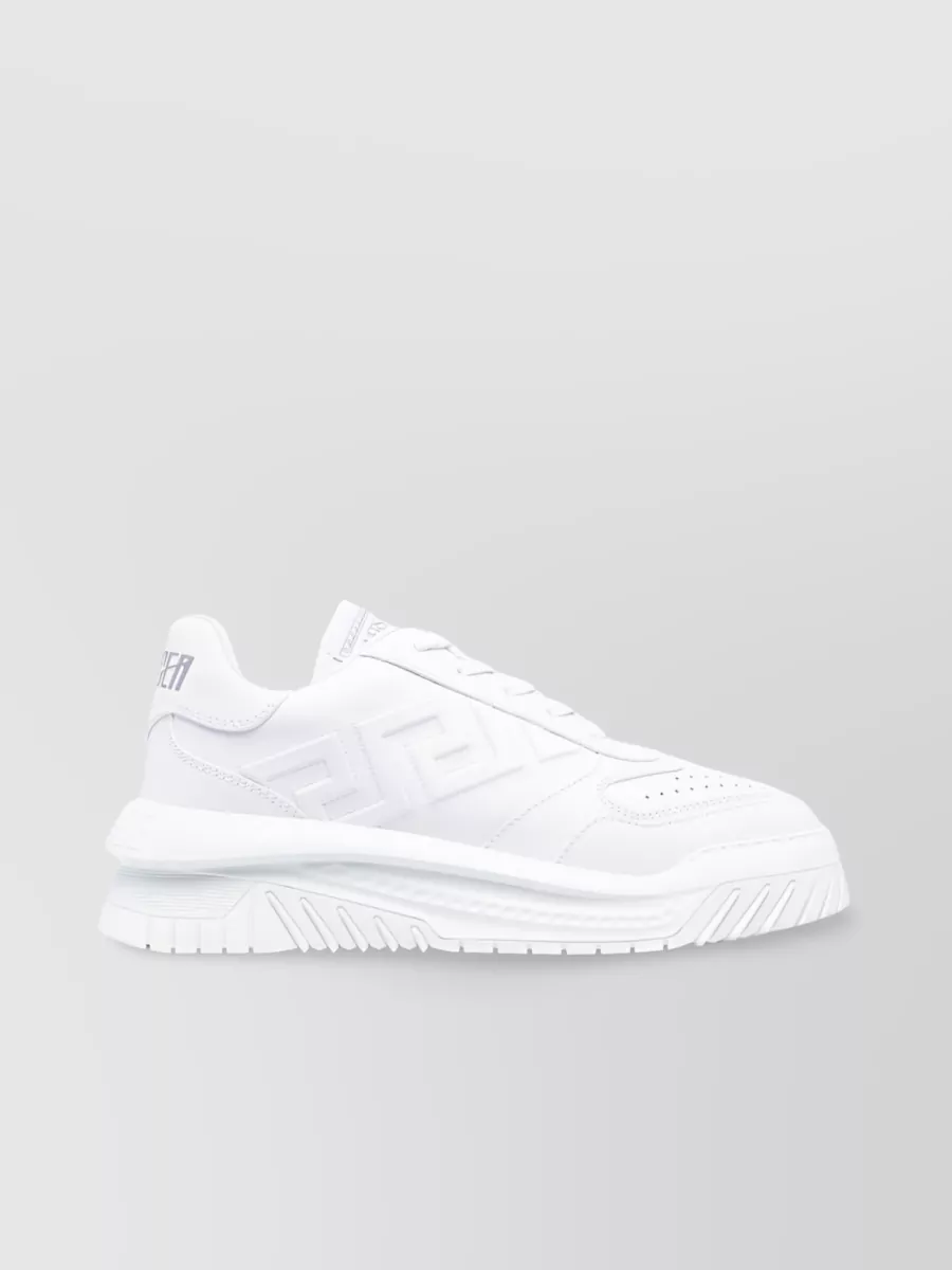 Shop Versace Odissea Signature Futuristic Sneakers In White