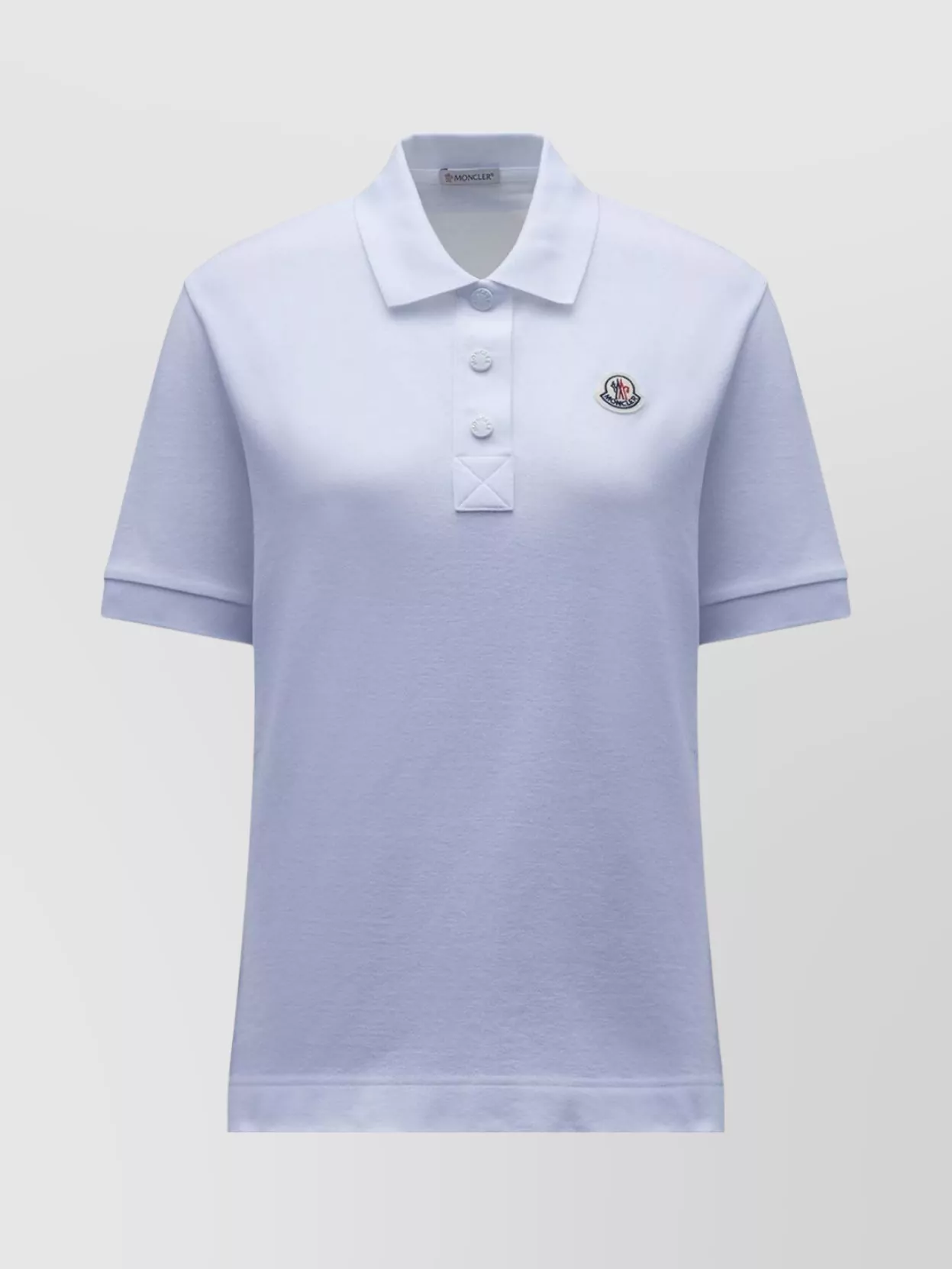 Shop Moncler Logo Cotton Pique Polo Shirt