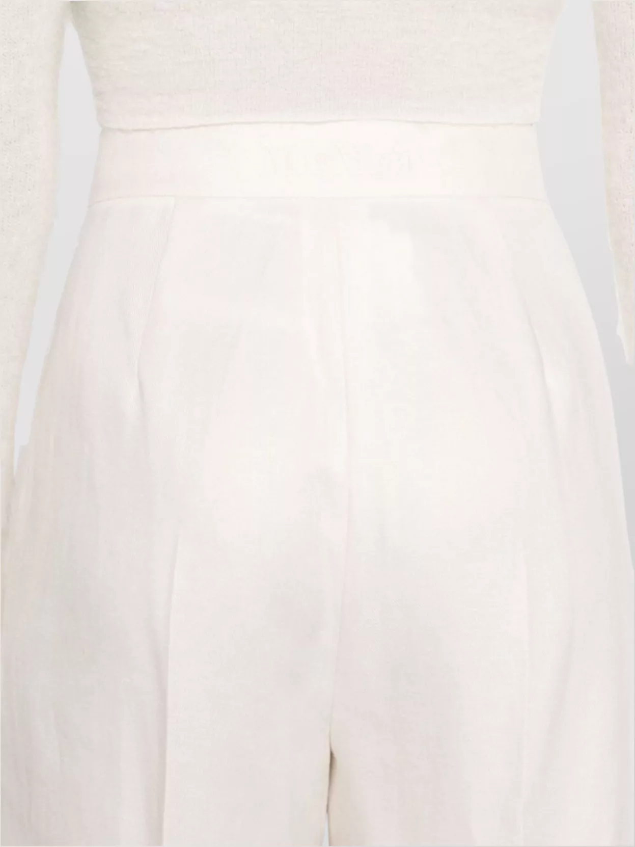 Max Mara Linen High-Waisted Trousers Wide Leg