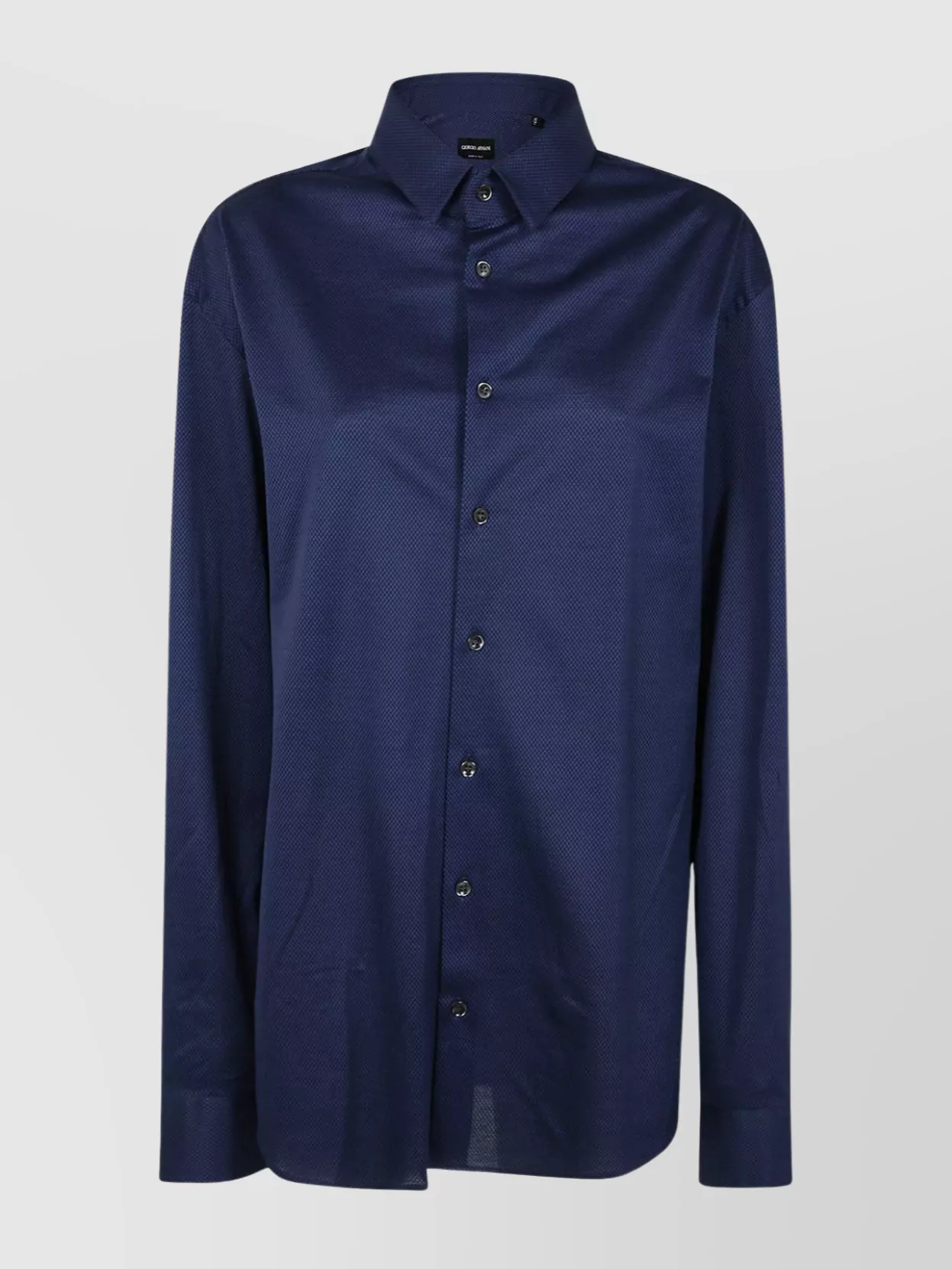 Giorgio Armani Shirt Collared Long Sleeves In Blue