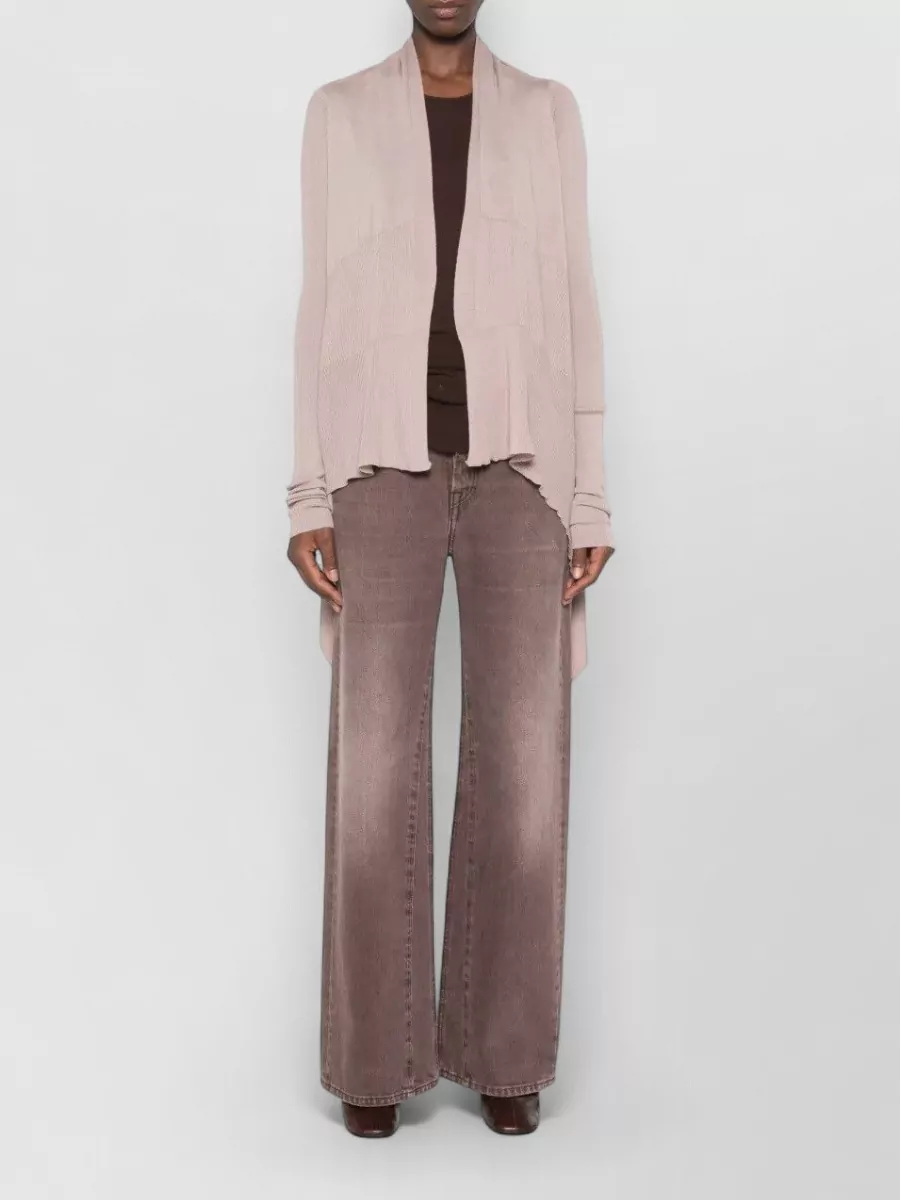 Rick Owens Medium Wrap Jacket Open Front Design In Pink