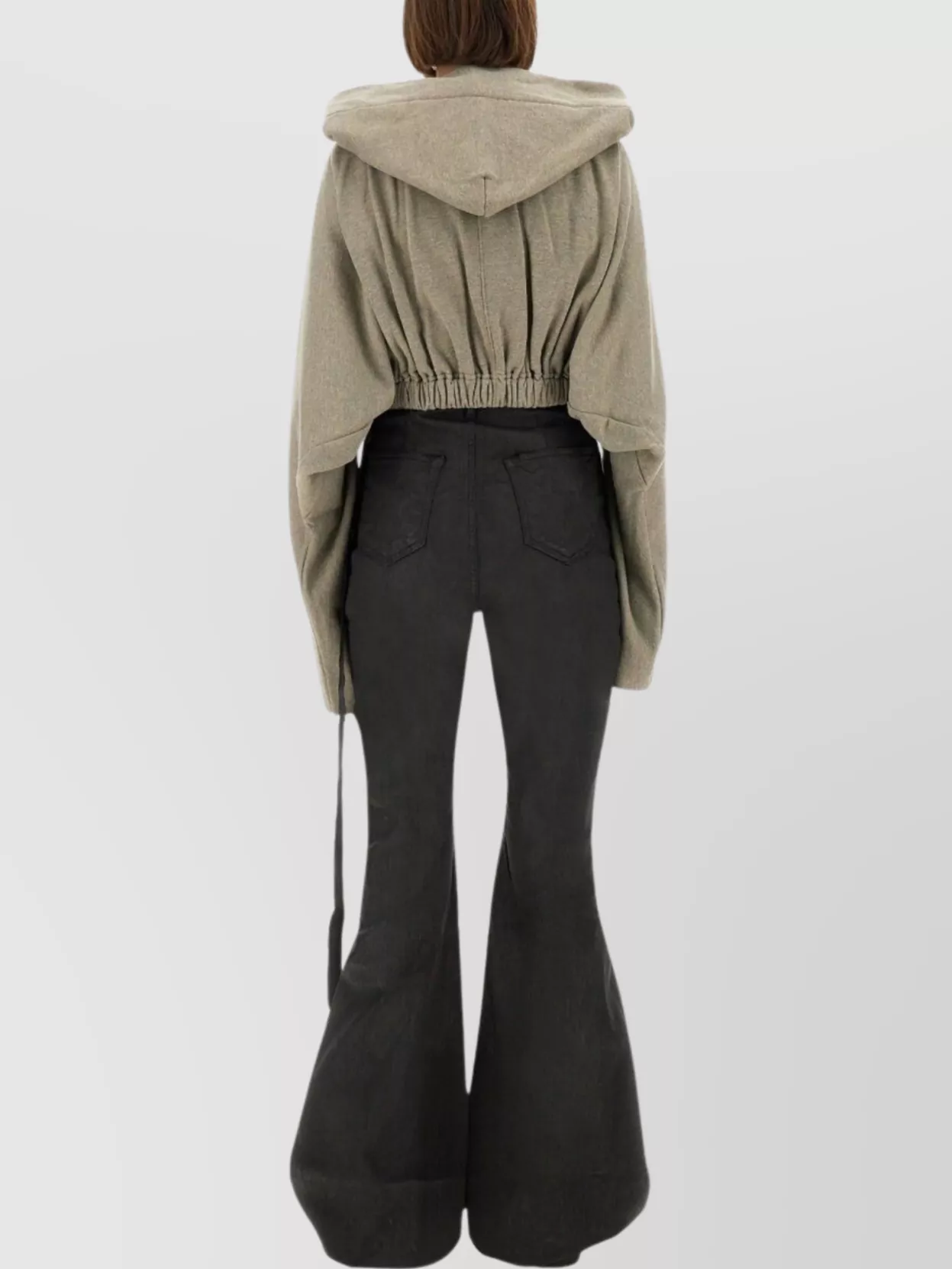 Rick Owens Drkshdw Cropped Hooded Knitwear Long Sleeves