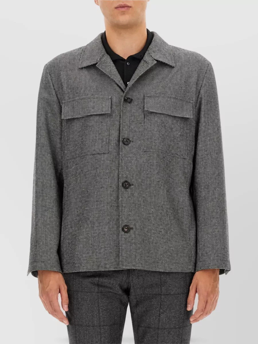 Lardini wool cashmere shirt jacket