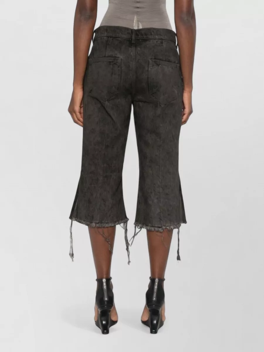Rick Owens Denim Slim Bermuda Shorts
